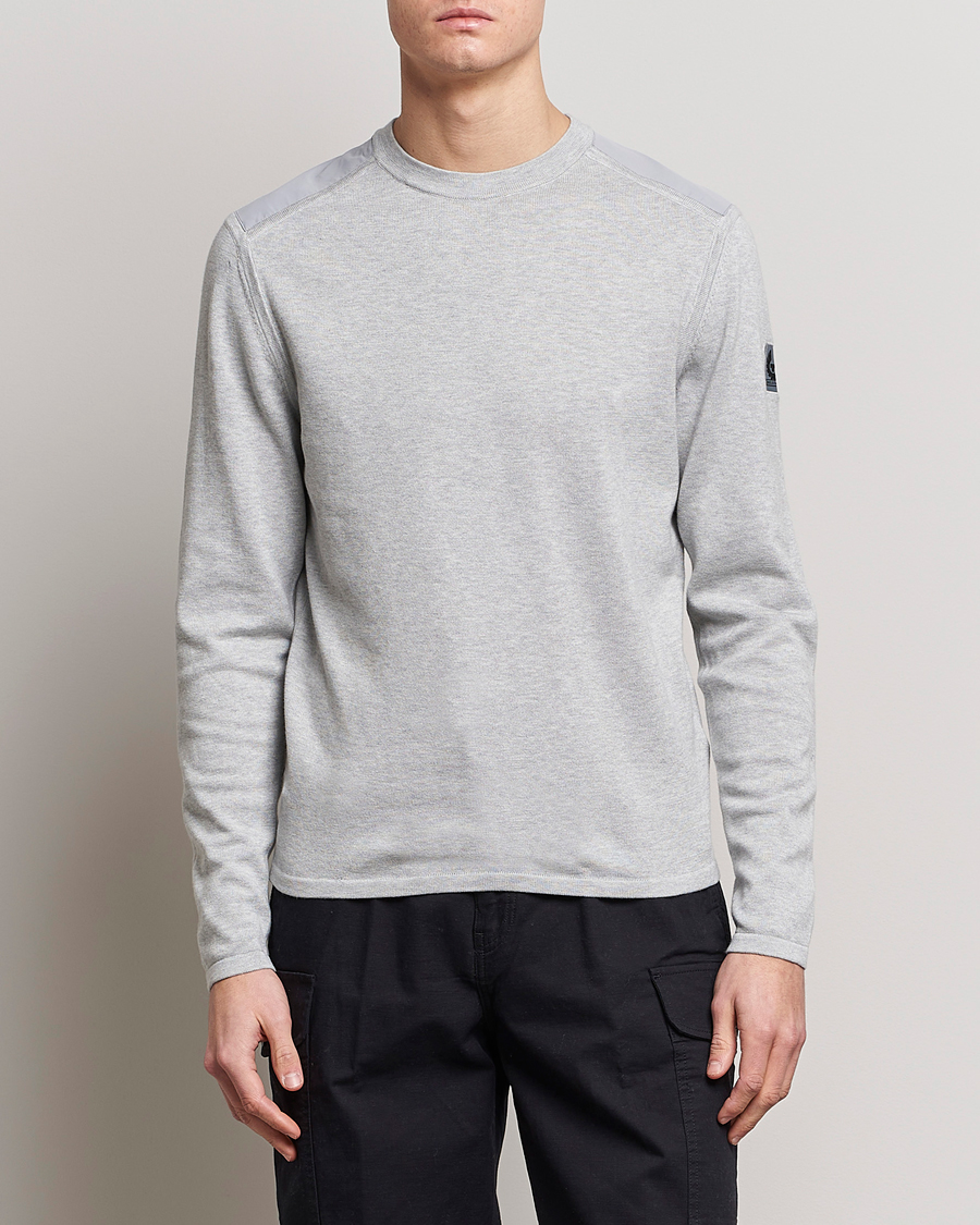 Herren | Pullover | Belstaff | Curve Cotton Crew Neck Old Silver Heather