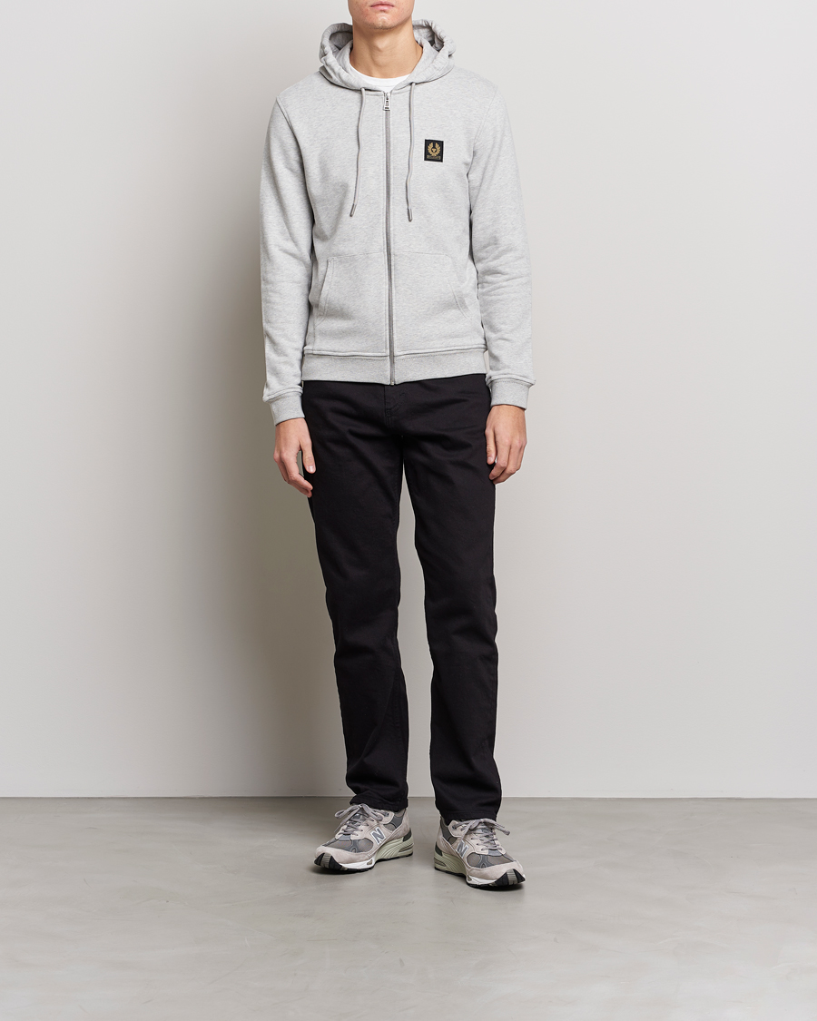 Herren | Pullover | Belstaff | Full Zip Hoodie Old Silver Heather
