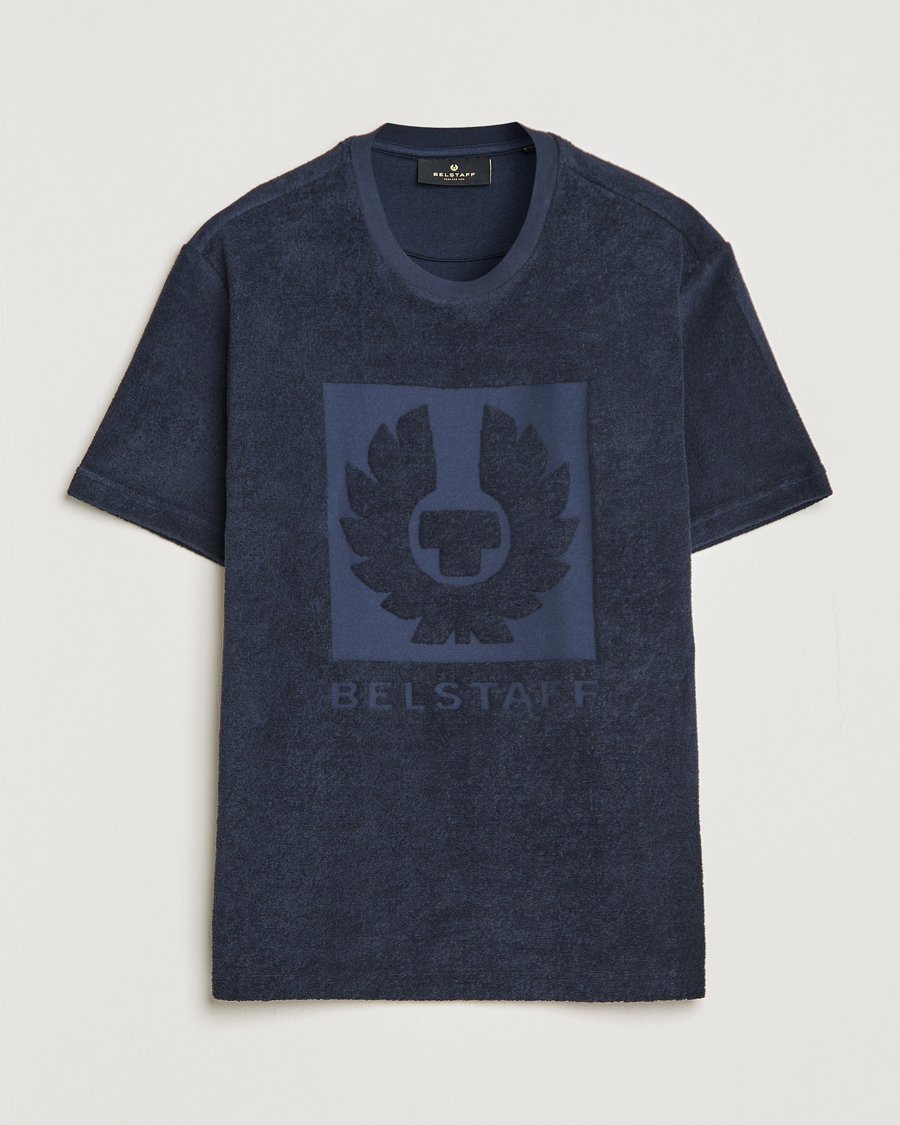 Herren | T-Shirts | Belstaff | Turret Terry Logo T-Shirt Dark Ink