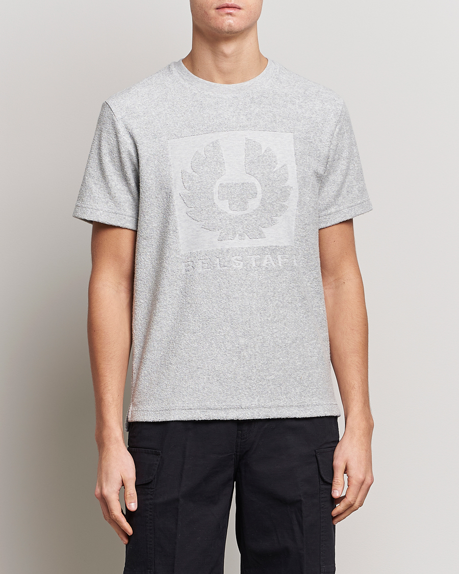 Herren | Terry | Belstaff | Turret Terry Logo T-Shirt Old Silver Heather