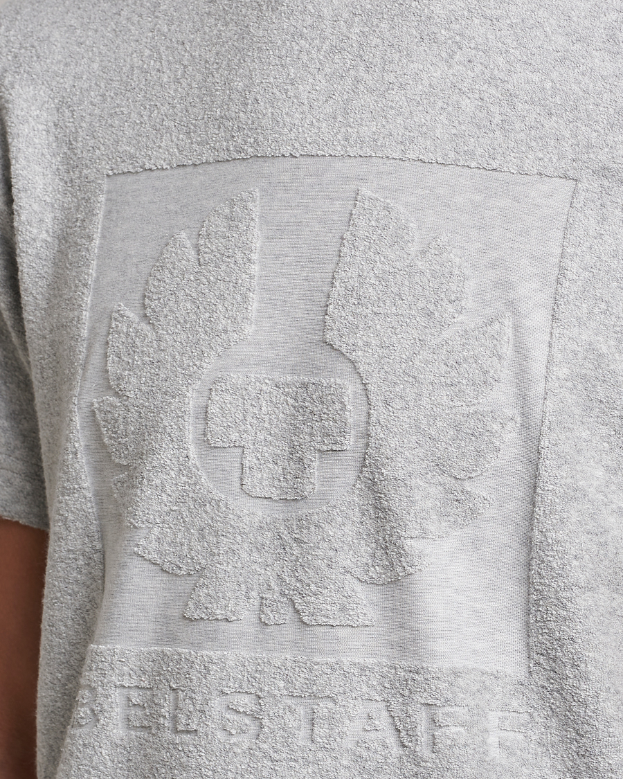 Herren | T-Shirts | Belstaff | Turret Terry Logo T-Shirt Old Silver Heather
