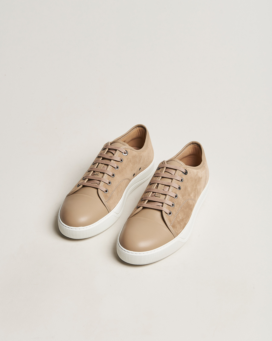 Herren |  | Lanvin | Nappa Cap Toe Sneaker Taupe