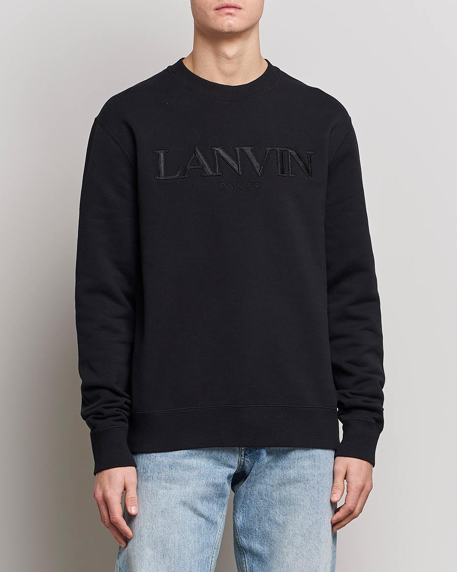 Herren | Lanvin | Lanvin | Logo Embroidered Sweatshirt Black