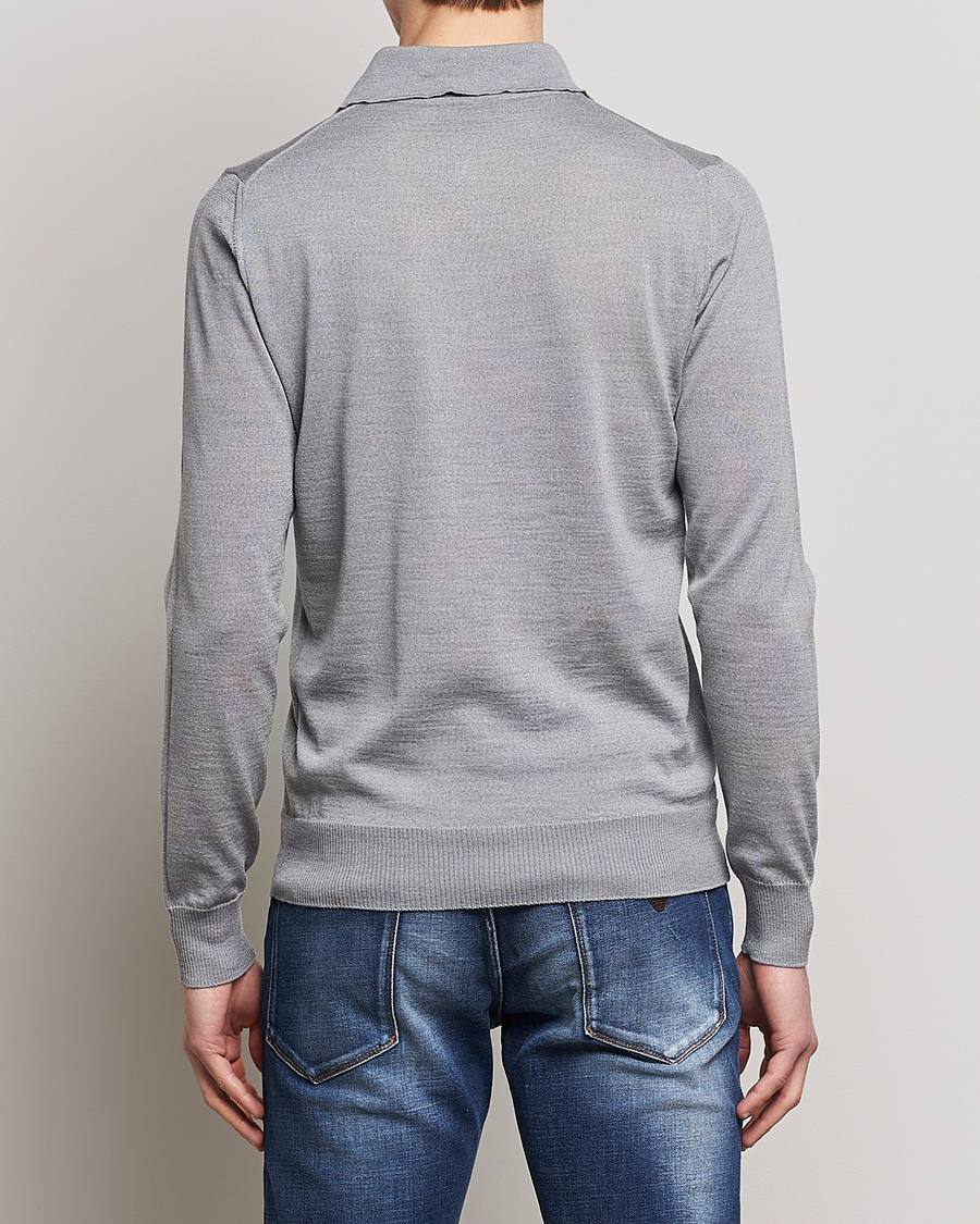 Herren | Pullover | Emporio Armani | Knitted Merino Pique Grey