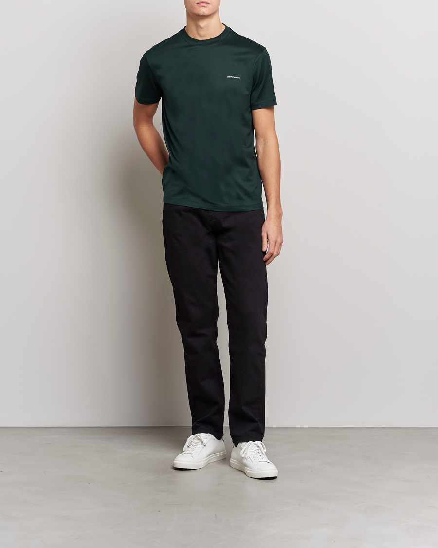 Herren | T-Shirts | Emporio Armani | Tencel T-Shirt Green