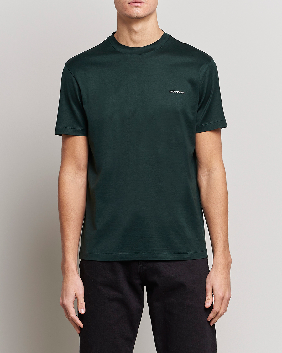 Herren | Emporio Armani | Emporio Armani | Tencel T-Shirt Green