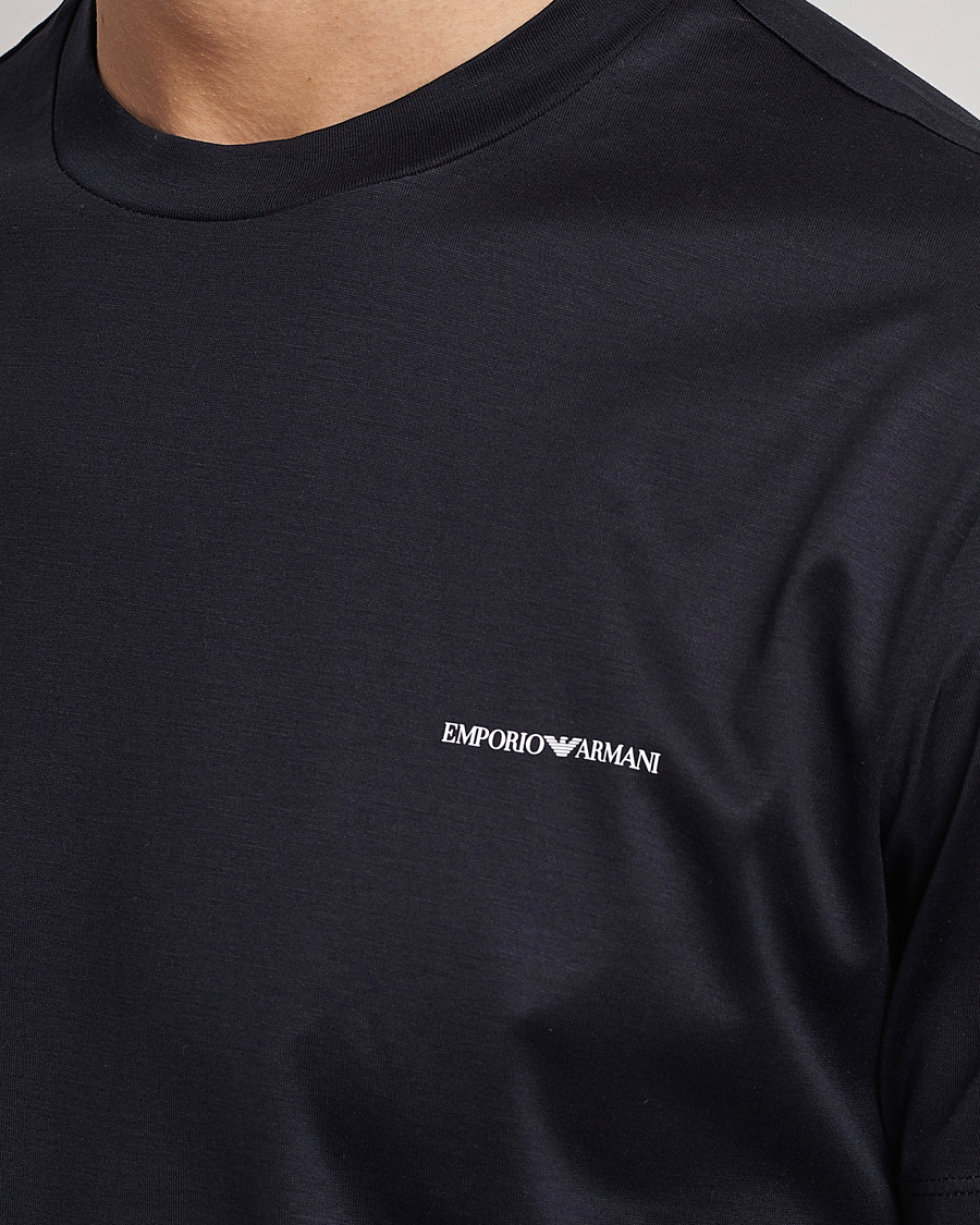 Herren | T-Shirts | Emporio Armani | Tencel T-Shirt Navy