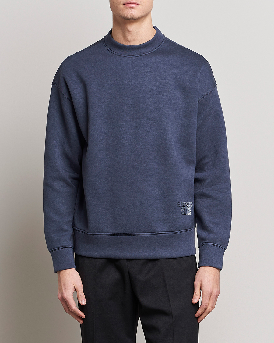 Herren | | Emporio Armani | Modal Sweat Crew Neck Blue Grey