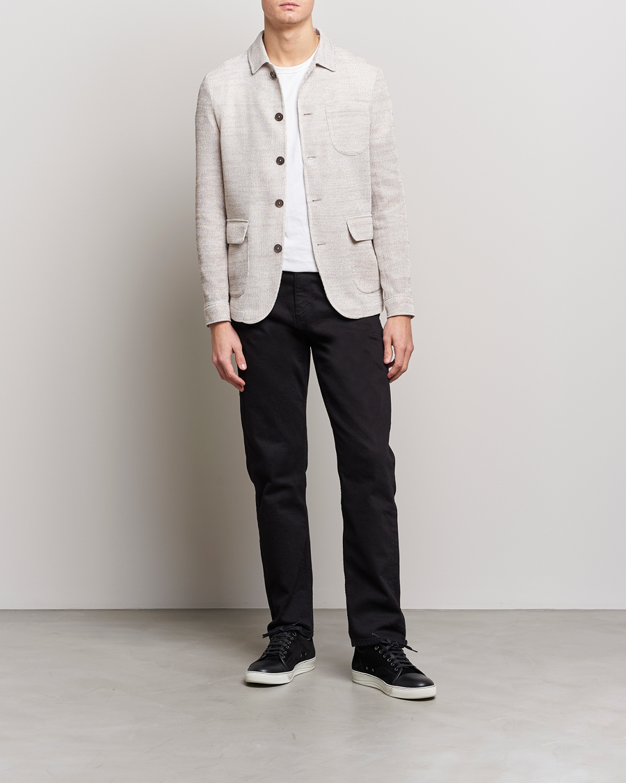 Herren | Sakkos | Emporio Armani | Cotton Knitted Jacket Sand
