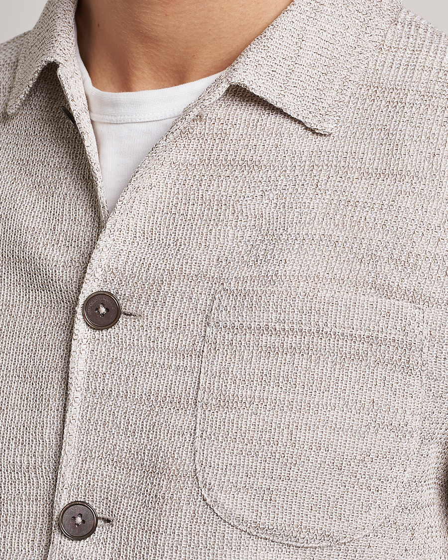Herren | Sakkos | Emporio Armani | Cotton Knitted Jacket Sand