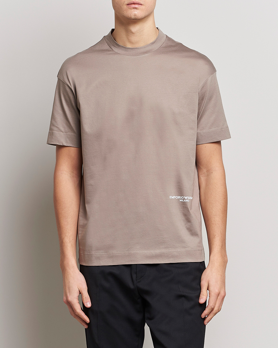 Herren | Emporio Armani | Emporio Armani | Cotton T-Shirt Beige