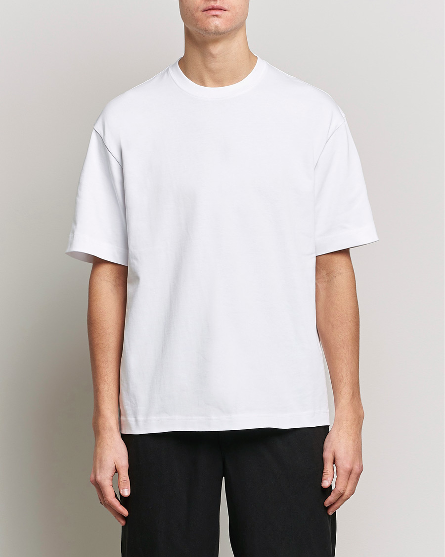Herren | Weiße T-Shirts | Filippa K | Heavy Cotton Crew Neck Tee White