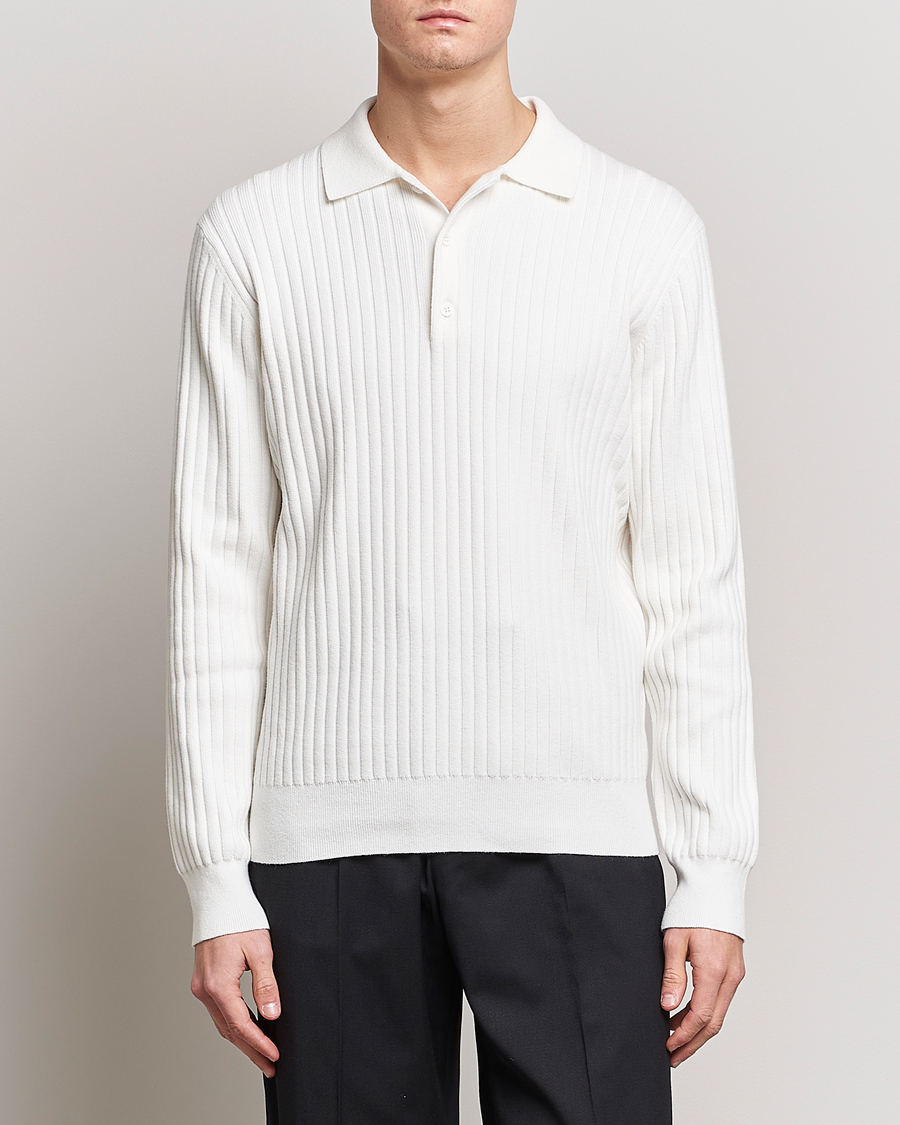 Filippa K Knitted Polo Shirt White