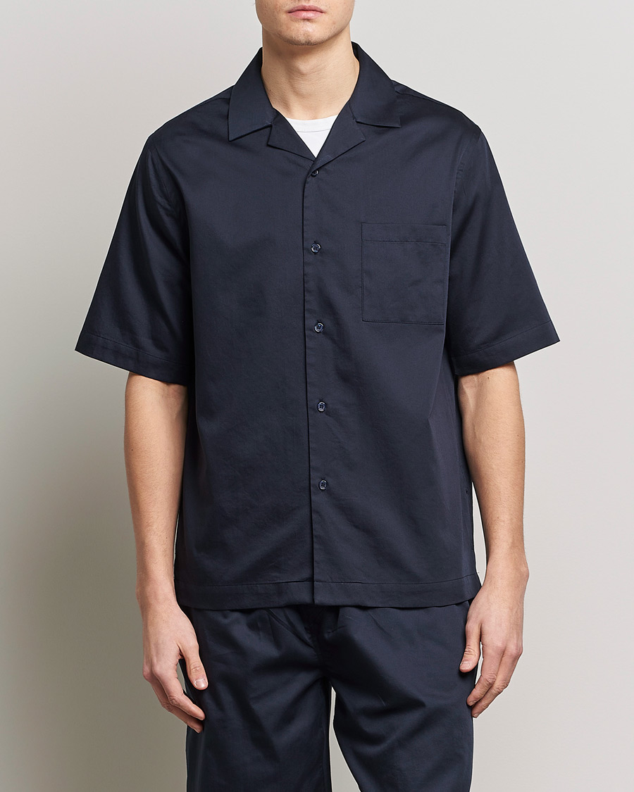 Herren |  | Filippa K | Lounge Short Sleeve Shirt Night Blue