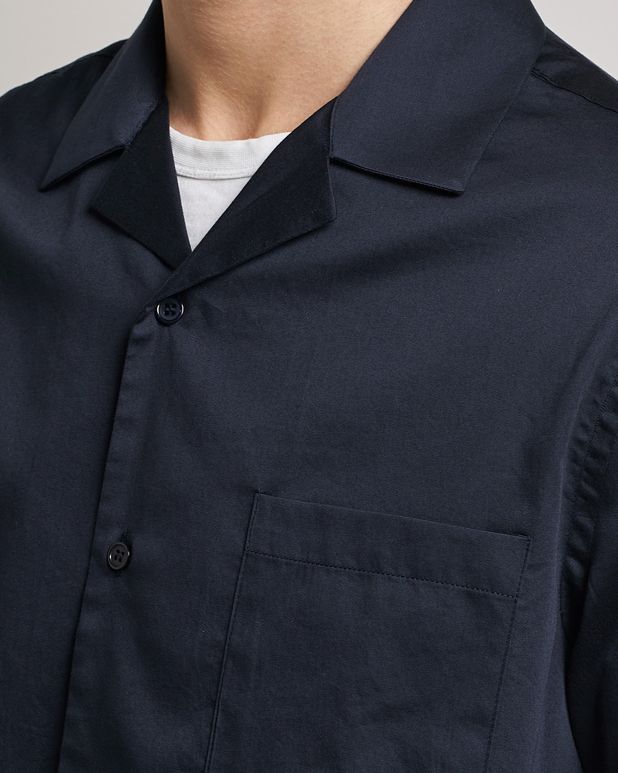 Herren | Hemden | Filippa K | Lounge Short Sleeve Shirt Night Blue