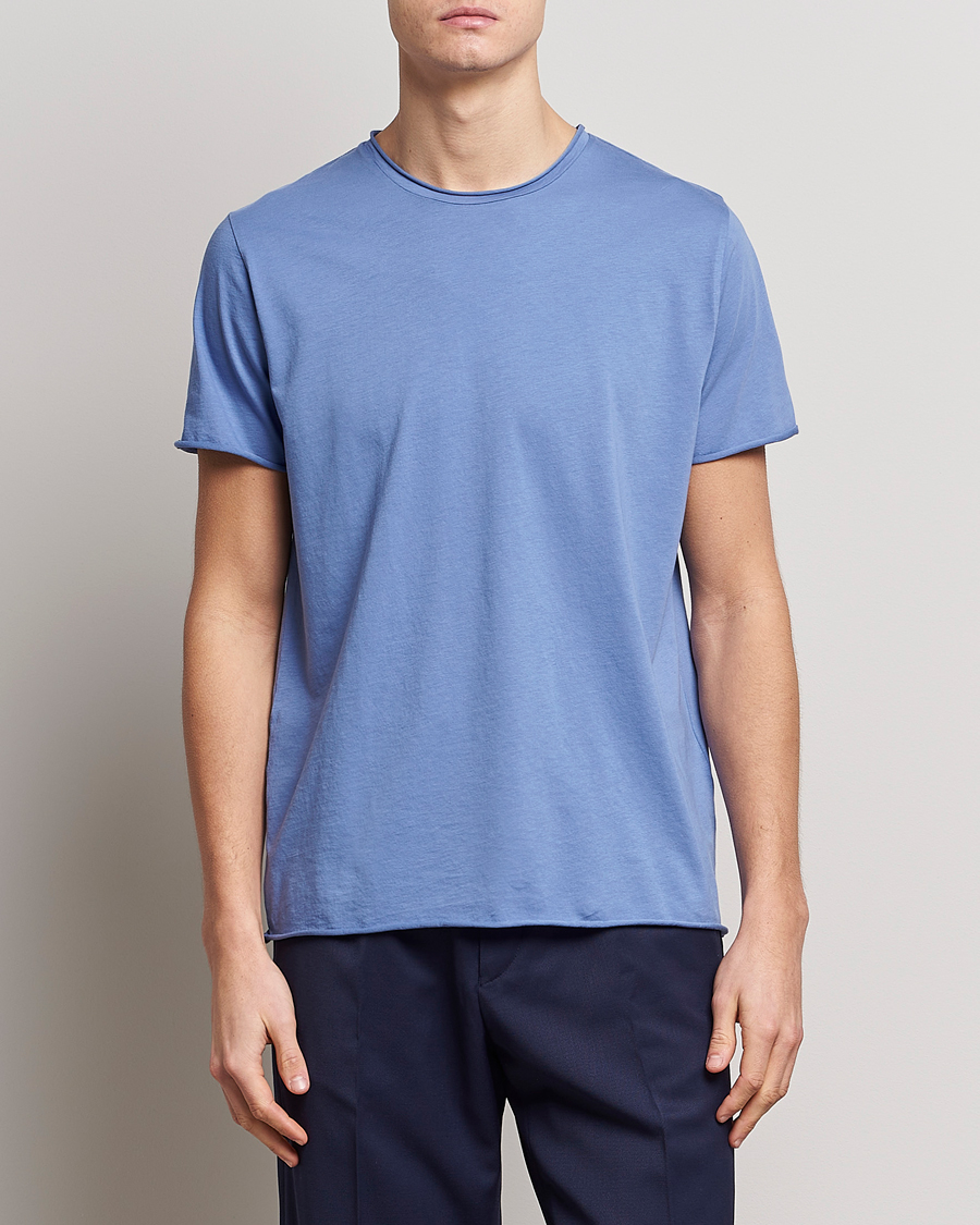 Herren |  | Filippa K | Roll Neck Crew Neck Tee Coral Blue
