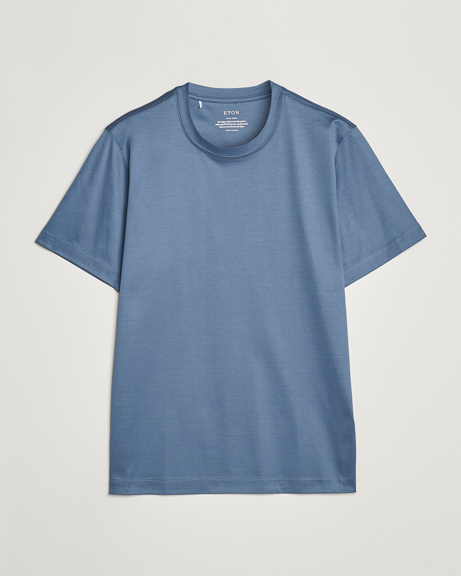 Herren | T-Shirts | Eton | Filo Di Scozia T-Shirt Gray