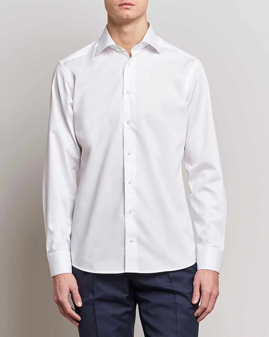 Herren | Polohemden | Eton | Fine Pique Shirt White