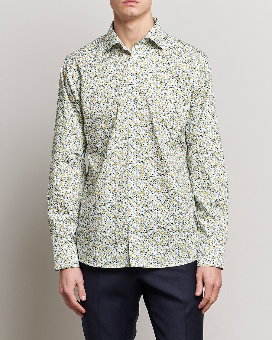 Herren | Freizeithemden | Eton | Signature Twill Slim Fit Shirt Lemon Print