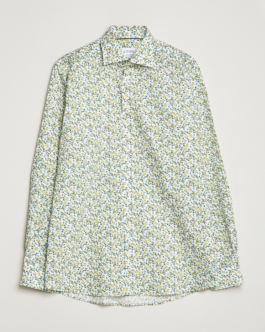Herren | Hemden | Eton | Signature Twill Contemporary Fit Shirt Lemon Print