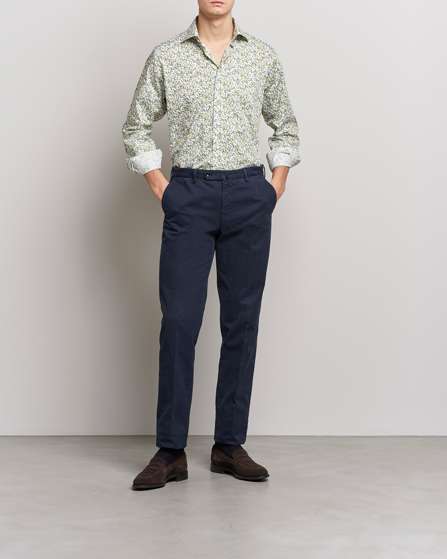 Herren | Hemden | Eton | Signature Twill Contemporary Fit Shirt Lemon Print