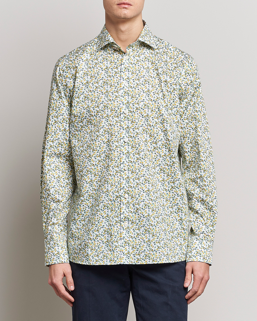 Herren | Eton | Eton | Signature Twill Contemporary Fit Shirt Lemon Print