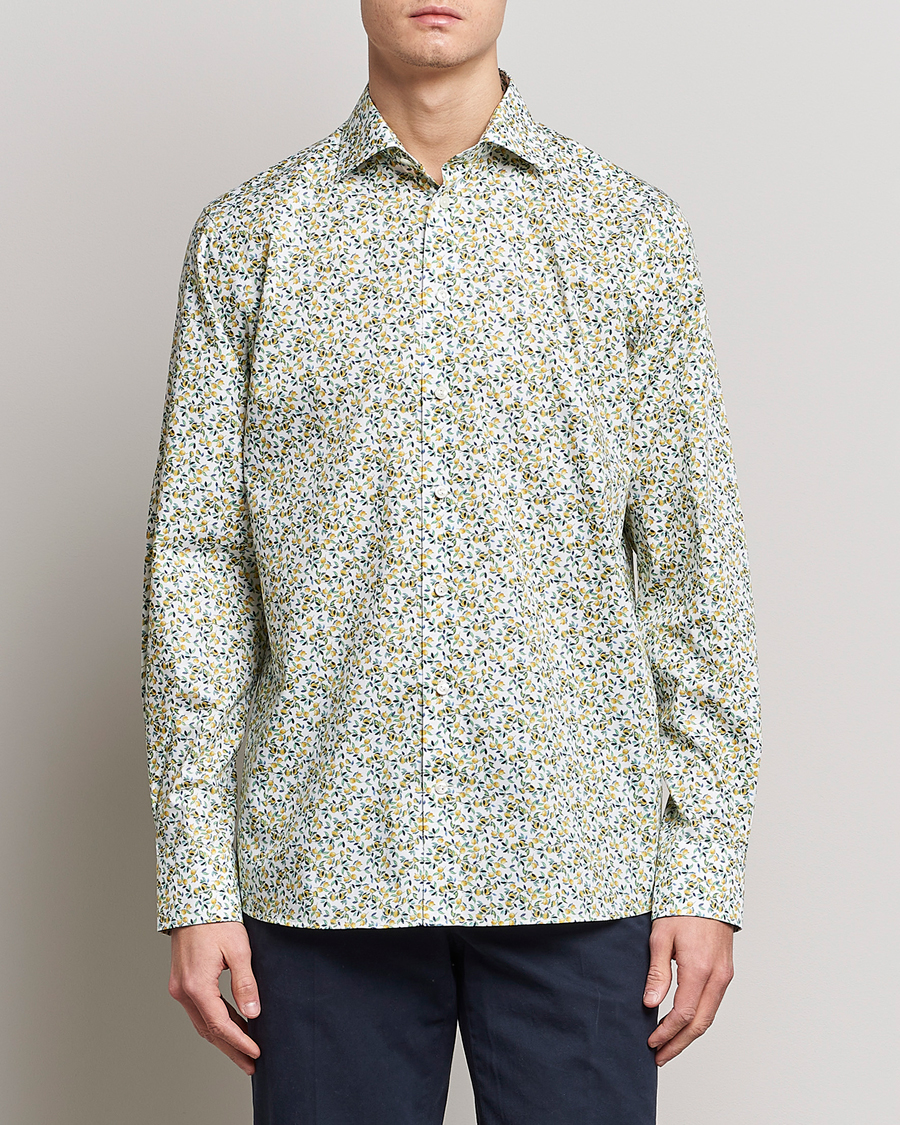 Herren | Hemden | Eton | Signature Twill Contemporary Fit Shirt Lemon Print