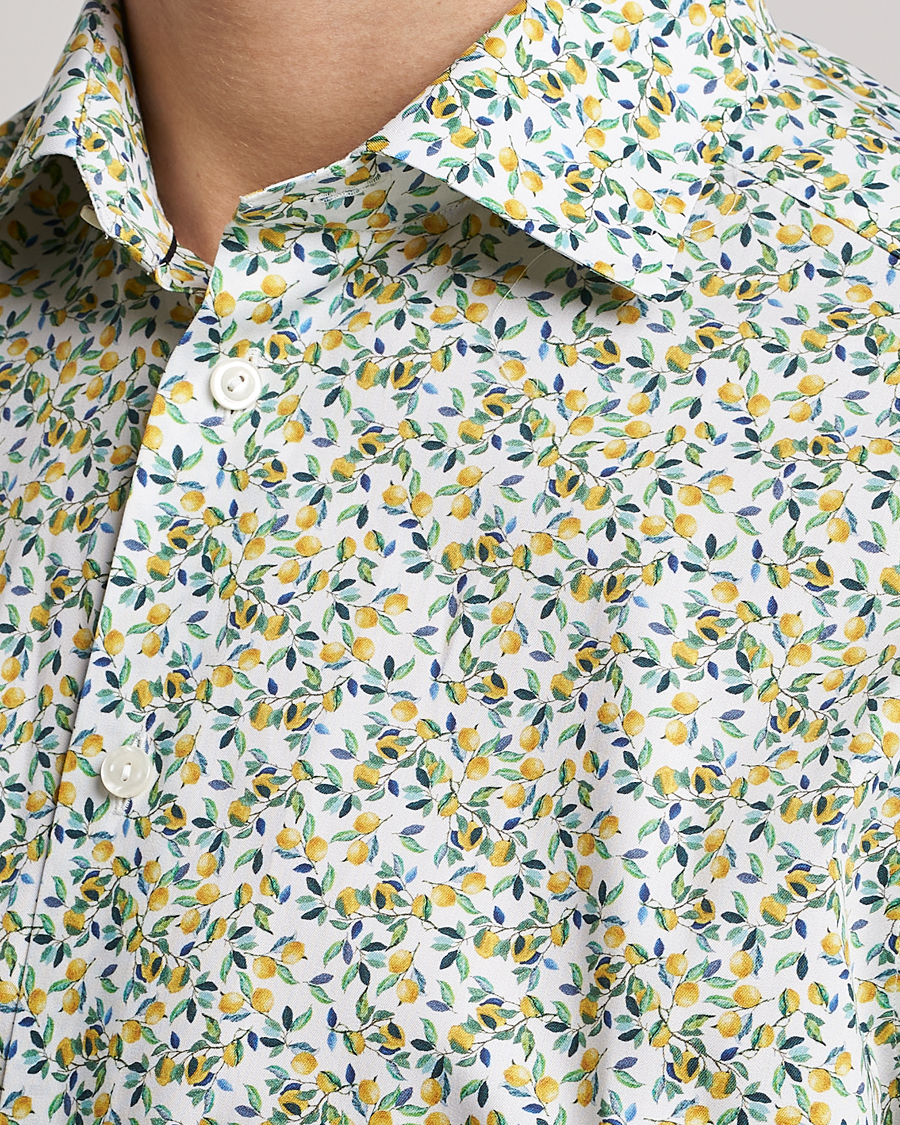 Herren | Hemden | Eton | Signature Twill Contemporary Fit Shirt Lemon Print