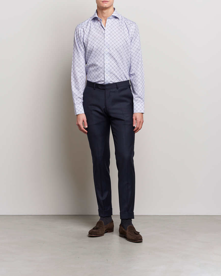 Herren | Hemden | Eton | Medallon Twill Shirt Mid Blue