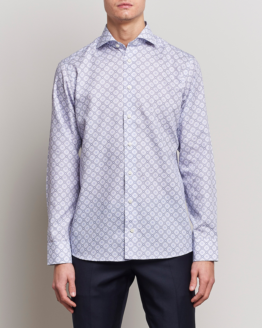 Herren | Freizeithemden | Eton | Medallon Twill Shirt Mid Blue
