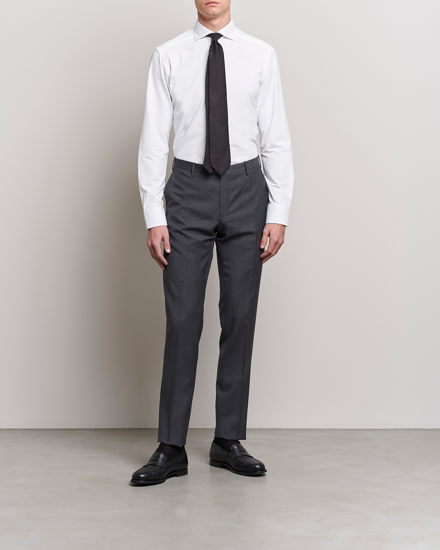 Herren | Hemden | Eton | Slim Fit Four Way Stretch Shirt White