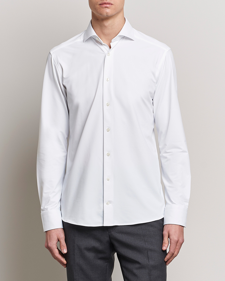 Herren | Hemden | Eton | Slim Fit Four Way Stretch Shirt White