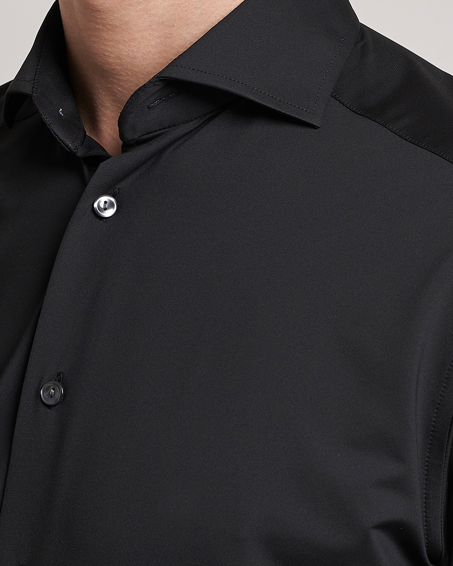 Herren | Hemden | Eton | Slim Fit Four Way Stretch Shirt Black