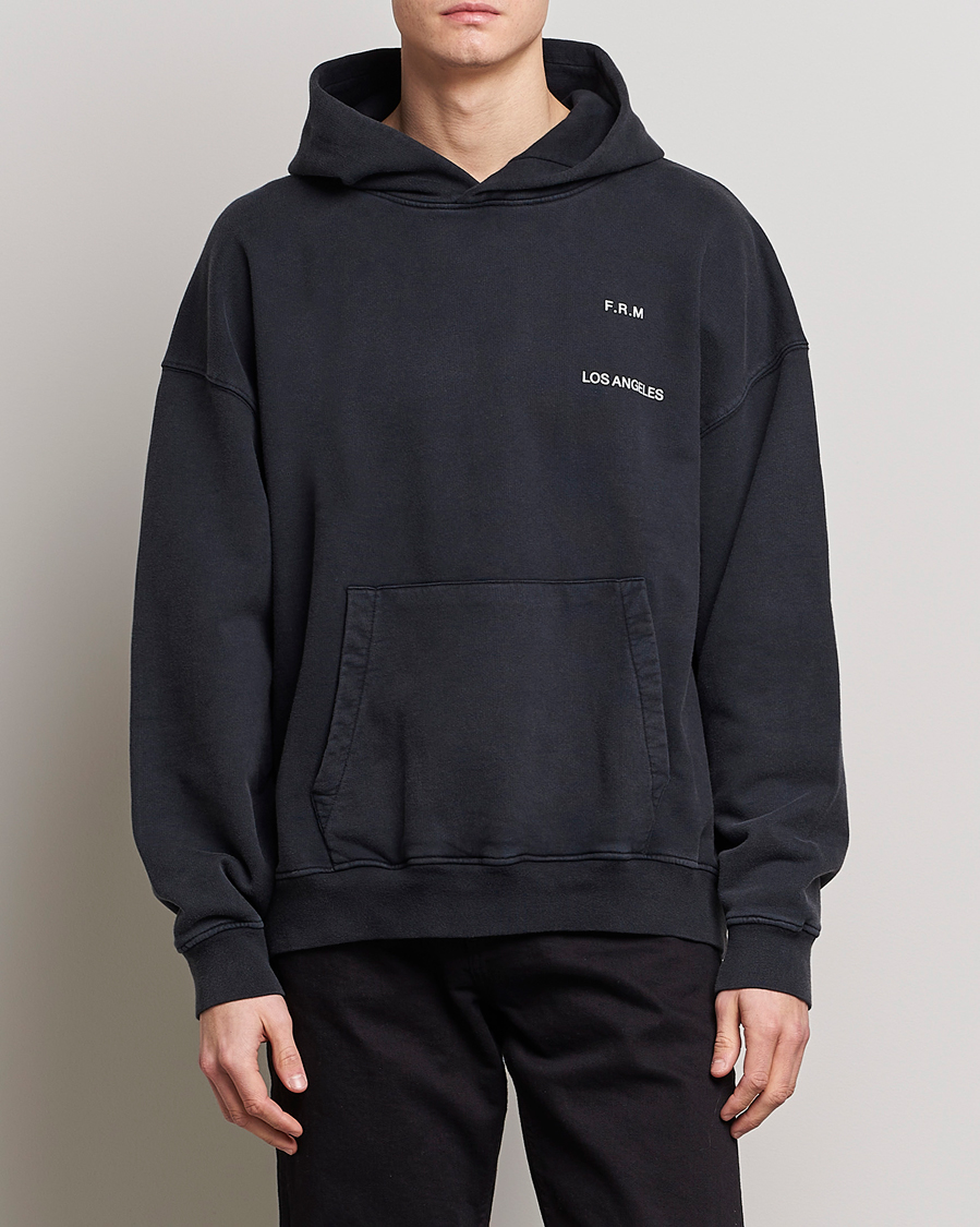 Herren | Pullover | FRAME | Faded Washed Coton Hoodie Black