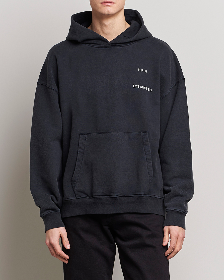 Herren |  | FRAME | Faded Washed Coton Hoodie Black