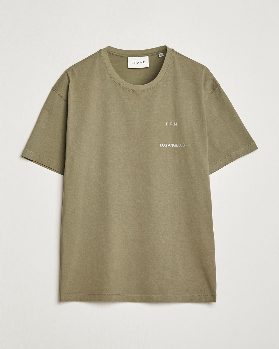 Herren | T-Shirts | FRAME | Logo Print T-Shirt Old Green