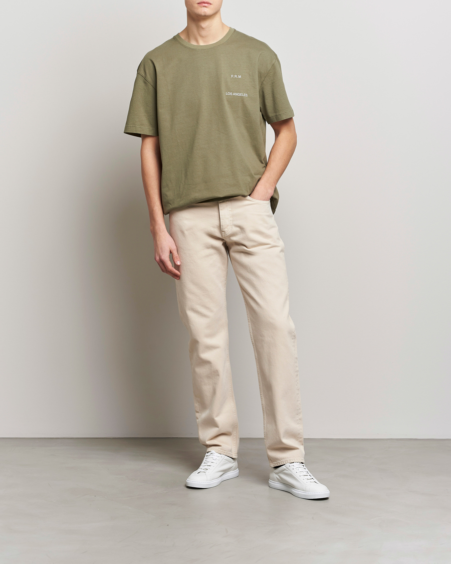Herren | T-Shirts | FRAME | Logo Print T-Shirt Old Green