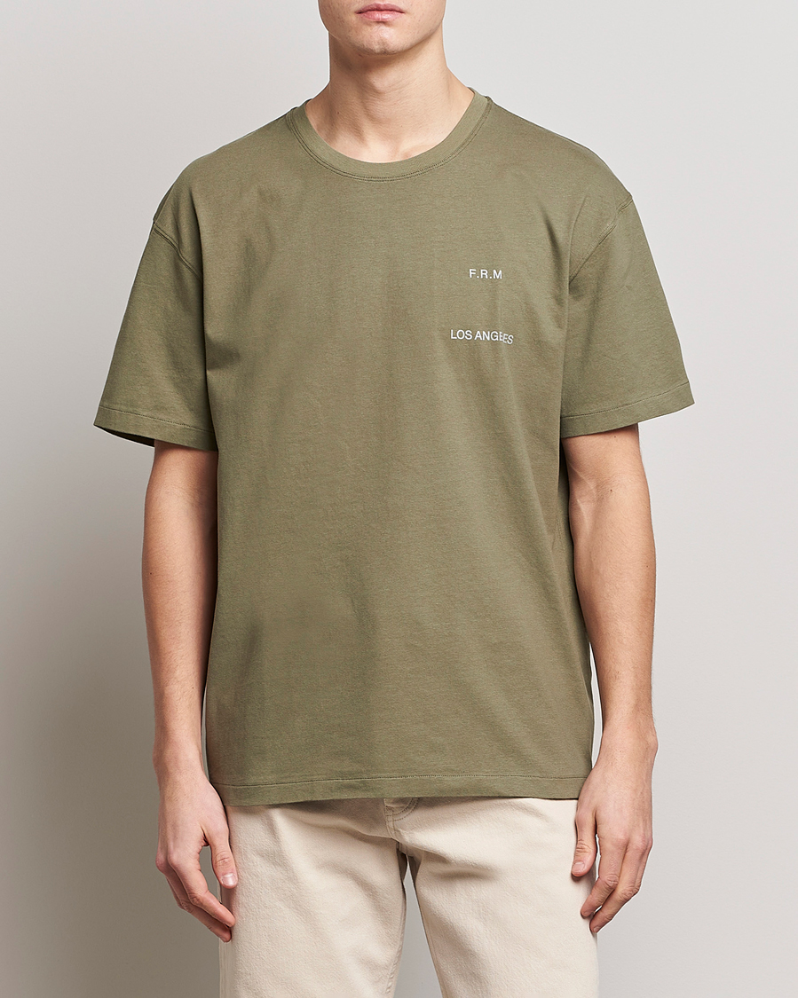 Herren |  | FRAME | Logo Print T-Shirt Old Green