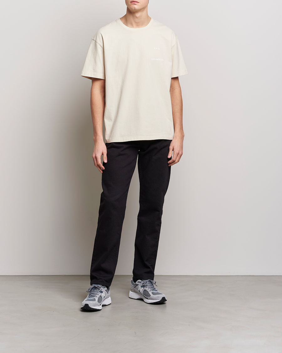 Herren | T-Shirts | FRAME | Logo Print T-Shirt White Beige