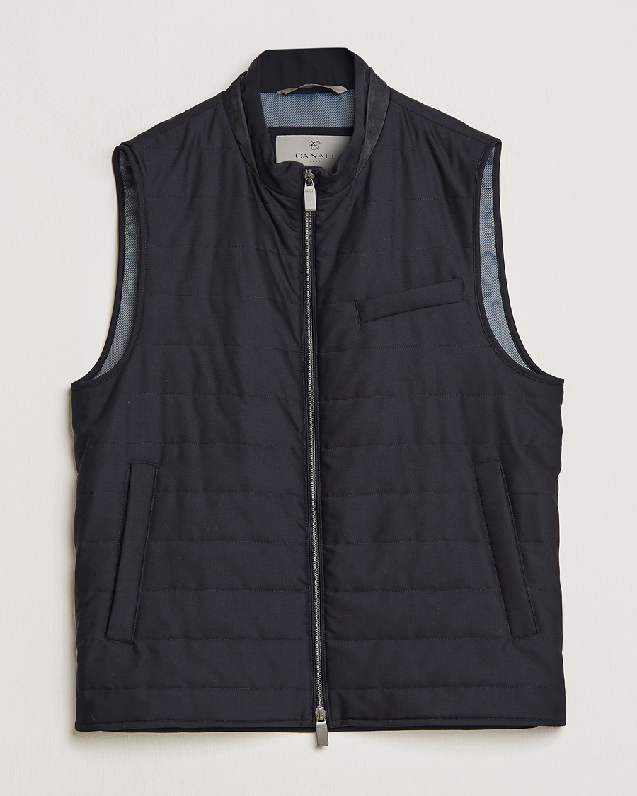 Herren | Westen | Canali | Impeccabile Padded Gilet Navy