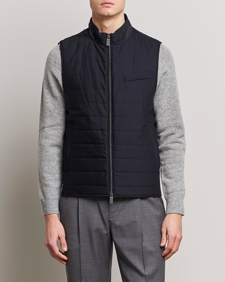 Herren | Westen | Canali | Impeccabile Padded Gilet Navy