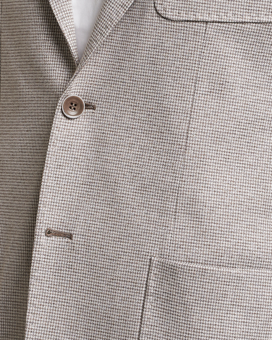Herren | Sakkos | Canali | Houndstooth Jersey Blazer Beige