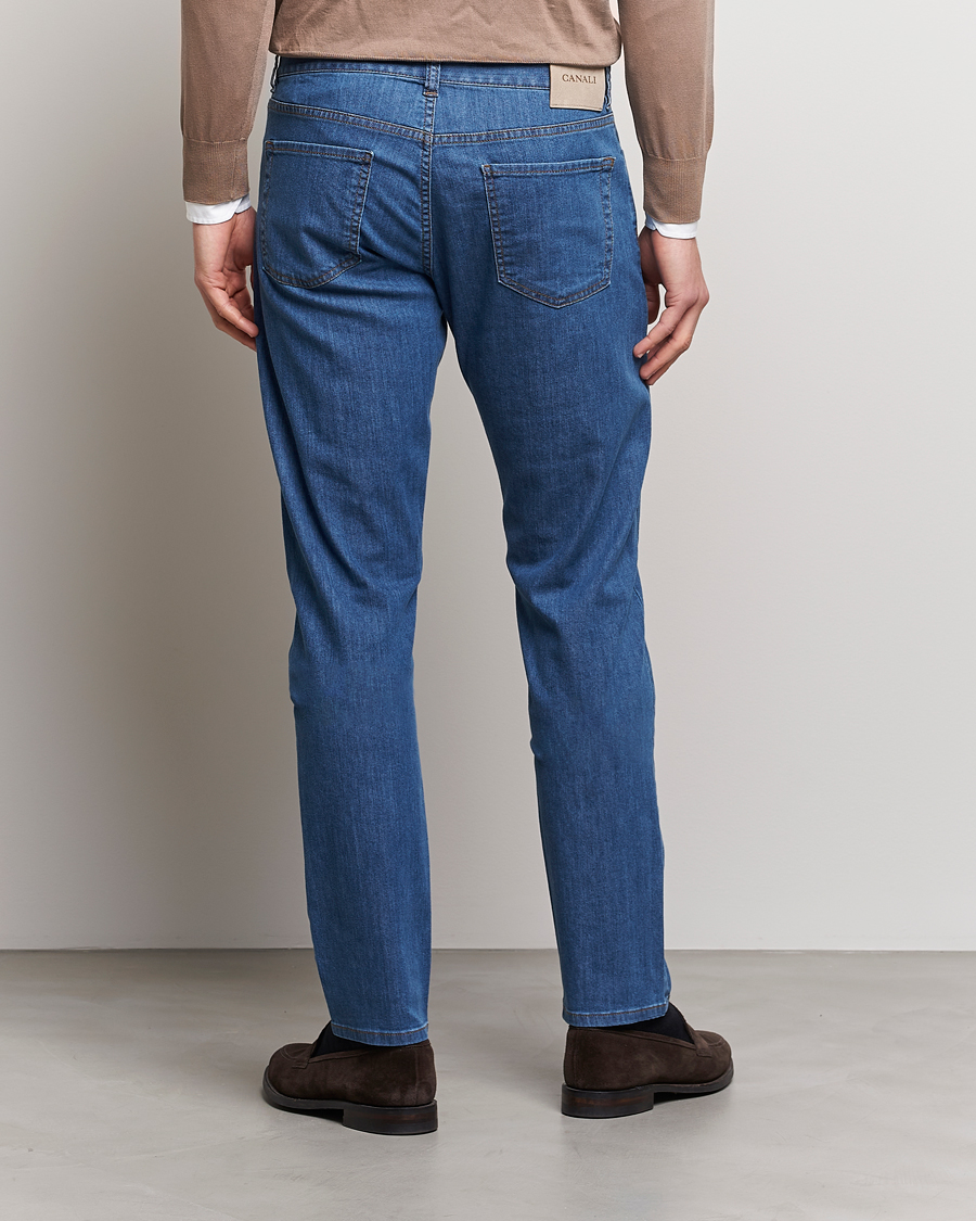 Herren | Jeans | Canali | Slim Fit 5-Pocket Jeans Blue Wash