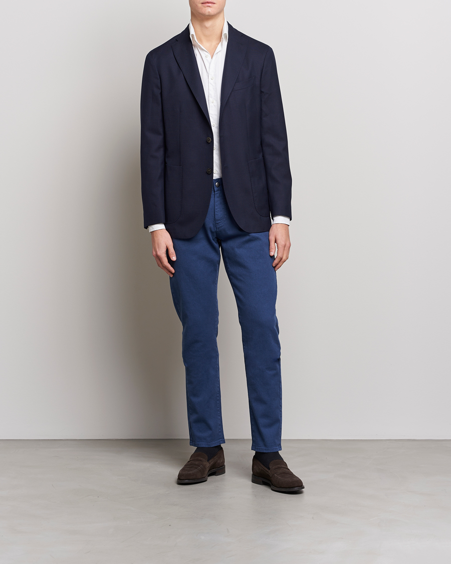 Herren | Hosen | Canali | Slim Fit 5-Pocket Pants Dark Blue