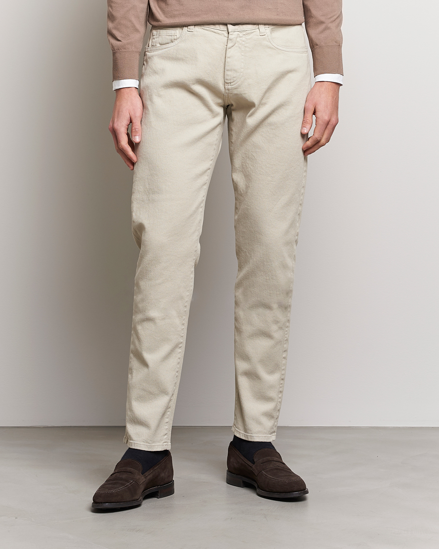 Herren | | Canali | Slim Fit 5-Pocket Pants Beige