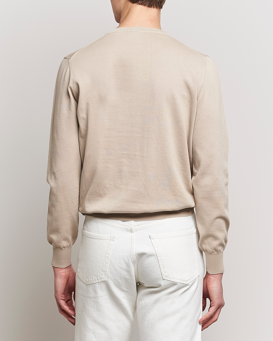 Herren | Pullover | Canali | Cotton Crew Neck Pullover Beige