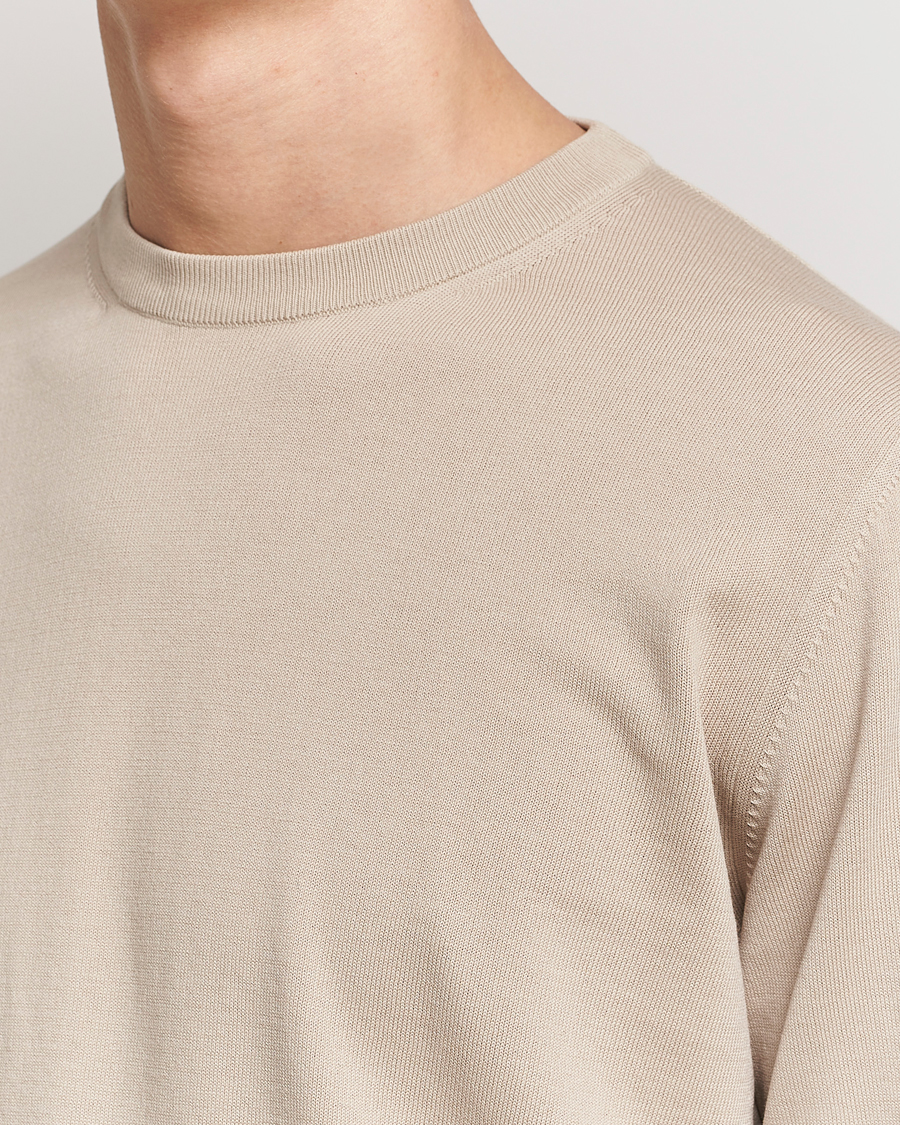 Herren | Pullover | Canali | Cotton Crew Neck Pullover Beige