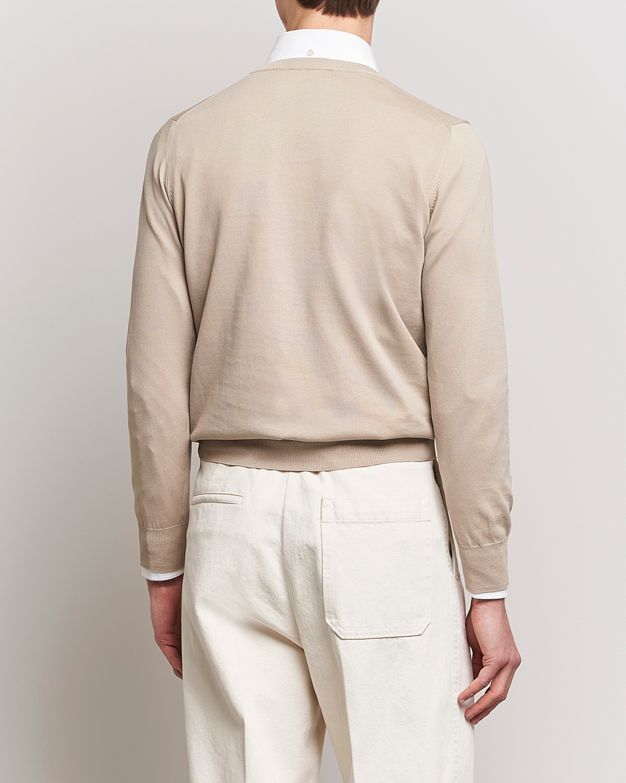Herren | Pullover | Canali | Cotton V-Neck Pullover Beige