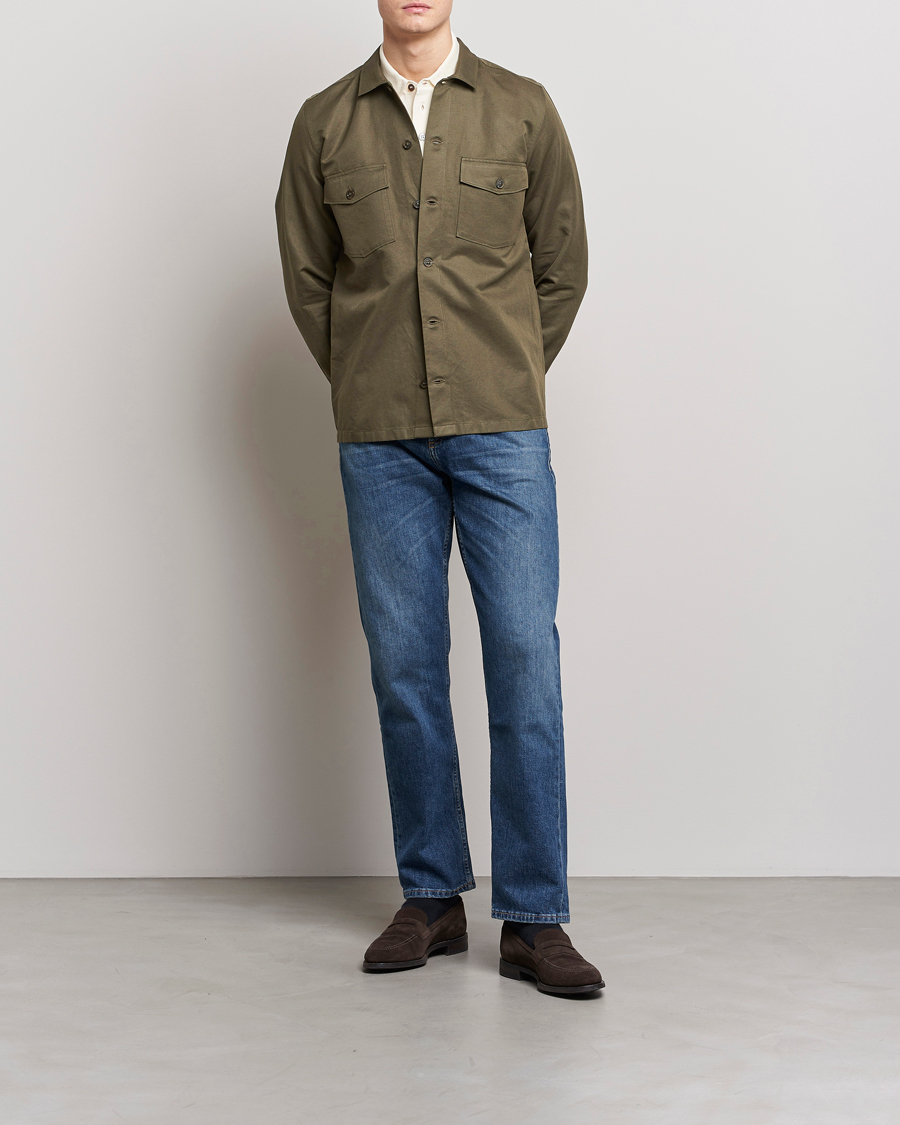 Herren | Hemden | Canali | Safari Overshirt Olive