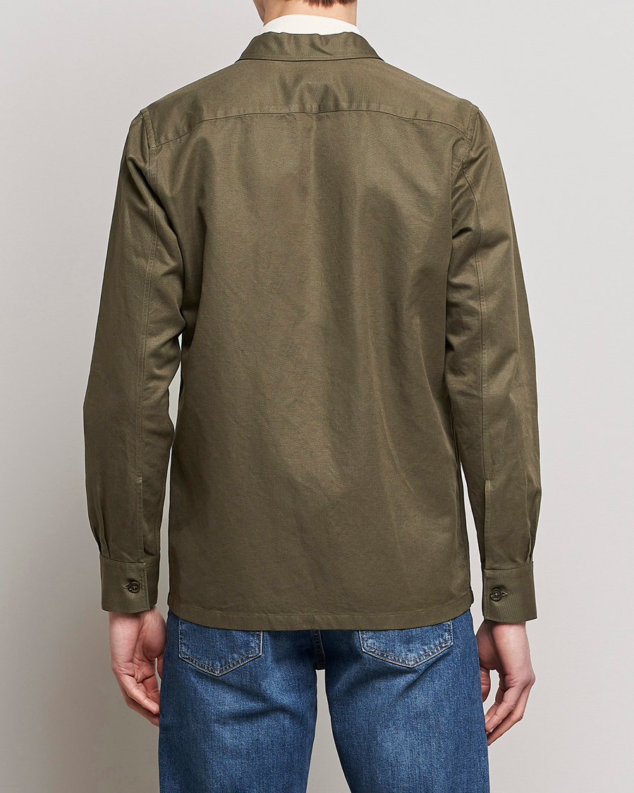 Herren | Hemden | Canali | Safari Overshirt Olive